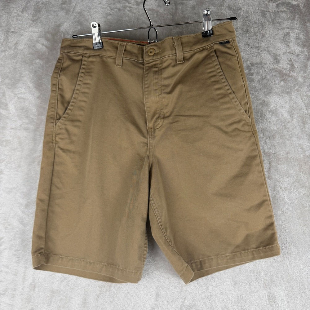 Vans Authentic Chino Shorts Mens 30 Khaki Tan Brown Skateboard Casual Twill